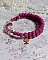 Bracelet bohème chic en pierres de lave rose framboise.