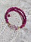 Bracelet bohème chic en pierres de lave rose framboise.