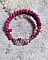 Bracelet bohème chic en pierre de lave rose et cristal.