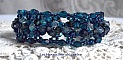 Bracelet  Belle de Nuit avec des facettes en verre de boh&egrave;me et des toupies en crystal de Swarovski