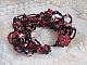Bracelet Feeling avec des rocailles tubes, des perles en nacre et des toupies en crystal de Swarovski
