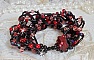 Bracelet Feeling avec des rocailles tubes, des perles en nacre et des toupies en crystal de Swarovski