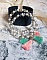 Bracelets Cristalline Eclat avec doubles bracelets aux perles Stardust Argent&eacute;es effet paillet&eacute;, perles rondes facett&eacute;es en verre et pompons couleur Rose et Menthe pour un style contemporain