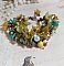 Bracelet Cézanne floral avec fleurs peintes et perles artisanales.