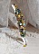 Bracelet Cézanne fleuri avec perles colorées et détails dorés.