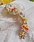 Bracelet Garden Flowers perl&eacute; avec des rocailles Jaunes et Ivoires &agrave; laquelle s'ajoute des fleurs et feuilles Lucites, cristaux, perles, tubes et fermoir en plaqu&eacute; Or, une belle Nature !