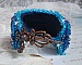 Bracelet Belle Epoque Haute Couture brod&eacute; avec des navettes en Cristal de Swarovski &agrave; laquelle s'ajoute des chatons, toupies, rose en r&eacute;sine, perles rondes nacr&eacute;es, briolettes et rocailles