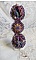 Bracelet La Passionn&eacute;e de Venise brod&eacute; avec un ruban de soie Purple, des pierres semi-pr&eacute;cieuse : Les sugililtes et des rocailles