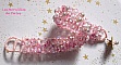 Bracelet perles Gouttes de rose avec des perles nacr&eacute;es et des facettes.