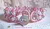 Bracelet perles Gouttes de rose avec des perles nacr&eacute;es et des facettes.
