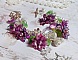 Bracelet Valentine Rose avec fleurs, perles et feuilles acryliques, gouttes, perles de gemme et bracelet argent&eacute; m&eacute;tal
