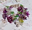Bracelet Valentine Rose avec fleurs, perles et feuilles acryliques, gouttes, perles de gemme et bracelet argent&eacute; m&eacute;tal