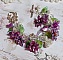 Bracelet Valentine Rose avec fleurs, perles et feuilles acryliques, gouttes, perles de gemme et bracelet argent&eacute; m&eacute;tal