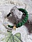 Bracelet bohème en pierre de lave émeraude et arbre vie.