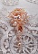 Broche Idylle Beauty brod&eacute;e avec des Cristaux de Swarovski, des perles rondes nacr&eacute;es et des rocailles