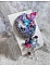 Broche Mademoiselle Bluse Haute Couture brod&eacute; avec dentelle Gris perl&eacute;, rubans : satin et organza, fleurs en tissu &agrave; laquelle s&rsquo;ajoute des cristaux : perles, navette, toupies et fleurs en r&eacute;sine