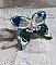 Broche Papillon Clair de Lune Lune brod&eacute;e avec des cristaux, sequins et rocailles