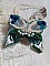 Broche Papillon Clair de Lune Lune brod&eacute;e avec des cristaux, sequins et rocailles