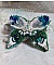 Broche Papillon Clair de Lune Lune brod&eacute;e avec des cristaux, sequins et rocailles