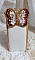 Broche Papillon Topaz brod&eacute;e avec perles de gemme en Nacre, rocailles, cuir vachette et perles cristal Swarovski