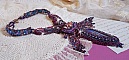 Collier Esm&eacute;ralda brod&eacute; avec une belle agate