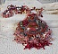 Collier Fleur de Chine brod&eacute; avec des perles de Swarovski, perles artisanales et autres