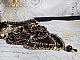 Plastron Cl&eacute;opatra brod&eacute; avec un onyx noir, perles et rocailles 
