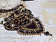 Plastron Cl&eacute;opatra brod&eacute; avec un onyx noir, perles et rocailles 