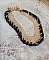 Collier C&eacute;lestine cr&eacute;&eacute; avec rocailles en verre, perles Murano, coquilles, fermoir et cha&icirc;nette en plaqu&eacute; or