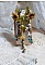 Collier C&eacute;zanne avec des grandes et petites fleurs peintes &agrave; la main &agrave; laquelle s&rsquo;ajoute des feuilles, cristaux, pierres de Gemme : Aventurine et Jade Jaune, breloques, perles et accessoires Cuivre 