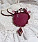 Collier Enchantement d&rsquo;Automne brod&eacute; avec rocailles, rubans, rondes nacr&eacute;es, toupies et perles Cristal Swarovski