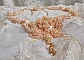 Plastron Idylle Beaut&eacute; Haute Couture brod&eacute; avec cabochons perl&eacute;s de perles rondes nacr&eacute;es en Cristal de Swarovski, des toupies et des rocailles de couleur Saumon, une belle harmonie avec le design 