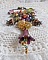 Collier Lis&egrave;re de For&ecirc;t Fleurie mi-long, c&eacute;ramique, cristaux, fleurs, perles, breloques, accessoires Laiton et m&eacute;tal, une belle for&ecirc;t !	