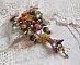 Collier Lis&egrave;re de For&ecirc;t Fleurie mi-long, c&eacute;ramique, cristaux, fleurs, perles, breloques, accessoires Laiton et m&eacute;tal, une belle for&ecirc;t !	