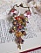 Collier Lis&egrave;re de For&ecirc;t Fleurie mi-long, c&eacute;ramique, cristaux, fleurs, perles, breloques, accessoires Laiton et m&eacute;tal, une belle for&ecirc;t !	