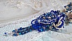 Collier Lotus Flowers avec un cabochon en Verre brod&eacute; sur une base en su&eacute;dine &agrave; laquelle s&rsquo;ajoute :  perles de Venise, coupelles estampes, toupies, chatons, gouttes, rocailles et fermoir Argent 925
