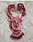 Collier Magnolia avec une dentelle bordeaux tr&egrave;s fine avec des cristaux de Swarovski