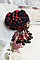 Collier Midnight in Paris brod&eacute; avec roses et cabochon en r&eacute;sine, perles magiques, ruban fleurs et perles Cristal Swarovski