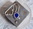 Collier artisanal brodé en Lapis Lazuli et cristaux scintillants.