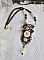 Collier Noir Sacr&eacute; Haute Couture brod&eacute; avec des cristaux : navette, cabochon, perles rondes aplaties, toupies aux couleurs Cristal et Jet, rondelles, perles rondes Verre, rubans, organza et dentelle