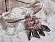 Collier Pampilles Rose et Gris avec des cristaux de Swarovski et perles de haute qualit&eacute;.