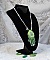 Collier Passion cr&eacute;e avec des chips aventurine, des roses en r&eacute;sine avec un cabochon et des rocailles.