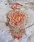 Collier pendentif Corail brod&eacute; avec une &eacute;toile en m&eacute;tal et perles de culture 