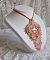 Collier pendentif Corail brod&eacute; avec une &eacute;toile en m&eacute;tal et perles de culture 