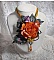 Collier pendentif Douceur de Printemps cr&eacute;e tout en porcelaine froide et perles diverses