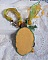 Collier pendentif Lune V&eacute;nitienne brod&eacute; avec un tr&egrave;s beau ruban de soie, des cristaux de Swarovski et d'autres perles de qualit&eacute; 