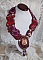 Plastron Art'D Haute-Couture brod&eacute; avec des rocailles de diff&eacute;rentes couleurs et des perles nacr&eacute;es en cristal de Swarovski