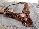 Plastron Envol Exotique brod&eacute; de dentelle, perles de gemme, diverses perles de tr&egrave;s belle qualit&eacute; fa&ccedil;on Haute-Couture