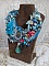 Plastron Far West, une tendance de l'Ouest Am&eacute;ricain brod&eacute; avec pierres de gemme, cristaux, perle de Murano, c&eacute;ramique, perles en m&eacute;tal, perles de boh&egrave;me, rocailles en verre et Argent 925
