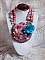 Plastron artisanal romantique en dentelle, perles et cristaux Swarovski.